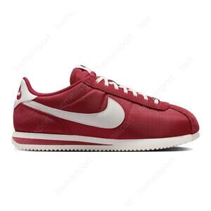 Nike Cortez Shoes Sneakers Women's 8 Men 6.5 Red Suede Nylon Classic Retro Style